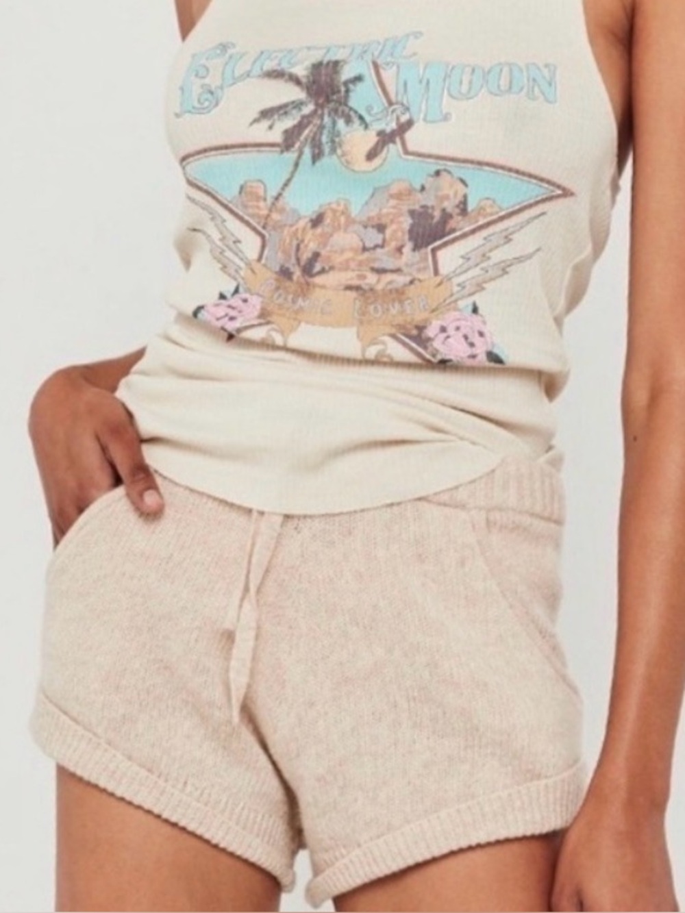 Spell Designs Wildcat Shorts BNWT Medium Cream 🐆✨